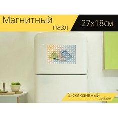 Магнитный пазл "Дон, деньги, корейские деньги" на холодильник 27 x 18 см. Lots Prints