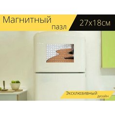Магнитный пазл "Музыка, гитара, инструмент" на холодильник 27 x 18 см. Lots Prints