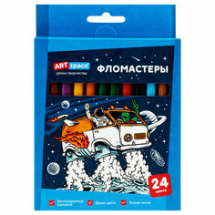 Фломастеры ArtSpace "Космос", 24цв, картон, смываемые, европодвес Спейс