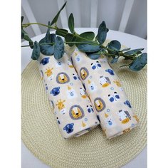 Набор Пеленок из фланели "Зоо на бежевом" 90*120см,2шт Чудо Детство