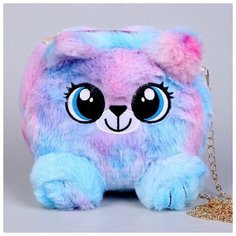 Сумка детская меховая "Пушистик", розовый/фиолетовый, 15,5х12,7х4 см Milo Toys