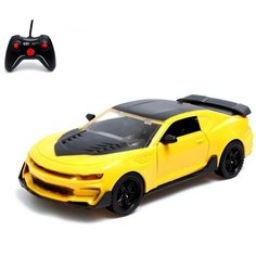 Машина радиоуправляемая «Автобот», открываются двери, 1:18, работает от батареек, цвет жёлтый Noname