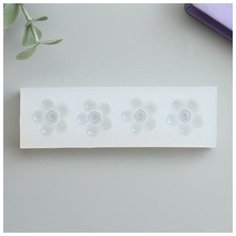 Молд силикон "Незабудки" 4 предмета 1х10х3 см Noname