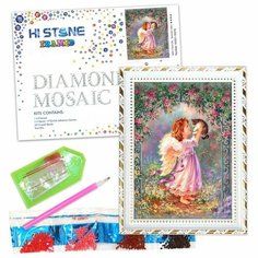 Алмазная Мозаика 17*22см Холст Рамка (Полная выкладка) Стразы-камешки Ангел (23520) Нет бренда