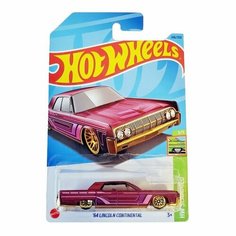 HKJ09 Машинка игрушка Hot Wheels металлическая коллекционная 64 Lincoln Continental фиолетовый