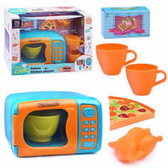 Набор бытовой техники 623A "Микроволновка" с продуктами и чайными чашечками, в коробке Oubaoloon