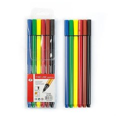 Набор капиллярных ручек "Полоски", 6 цветов, микс Noname