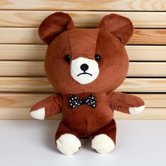 Мягкая игрушка "Мишка" с бантиком, 22 см, цвет микс Россия