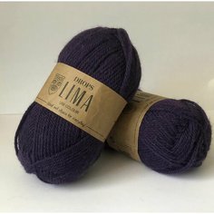 Пряжа Drops Lima Uni Colour, 65% Шерсть, 35% Альпака, цвет: (4377), 100м/50г, 2 шт.