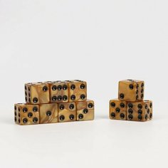 Время игры Набор кубиков игральных "Время игры", 10 шт, 1.6 х 1.6 см, золото