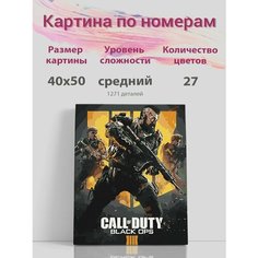 Картина по номерам Игра Call of Duty Раскрасим сами