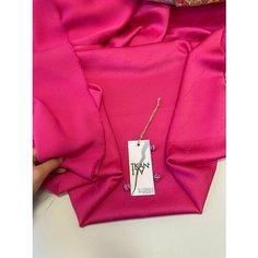 Ткань Плательное однотонное кади с жаккардовым упоминанием бренда, 1 м. Noname