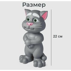 Детская интерактивная игрушка Говорящий кот Том Talking Tom/ Интерактивный кот Том Нет бренда