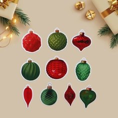 Набор виниловых стикеров на окна Игрушки, многоразовые, 10 x 10 см Сима ленд