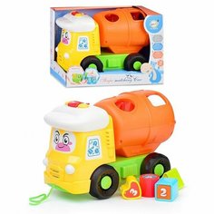 Сортер-каталка "Бетономешалка" свет, звук, в коробке Kosmos