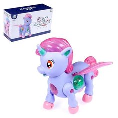Пони «Единорожка», ходит, свет, звук, работает от батареек, микс Noname