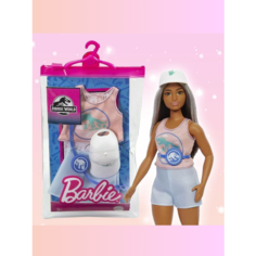 Одежда для кукол Одежда и аксессуары для куклы Барби Barbie, розовый топ, юбка Mattel