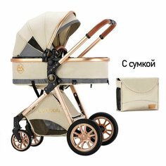 Детская коляска для новорожденных 2в1 Luxmom