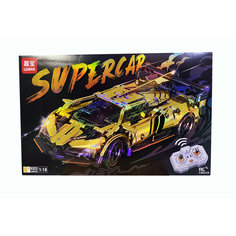 Конструктор гоночная машина Supercar Lamborghini с пультом ДУ, 402 детали Leibao