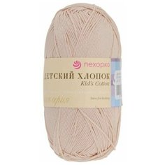 Пряжа Пехорка Детский хлопок светло-бежевый (3), 100%мерсеризованный хлопок, 330м, 100г, 1шт