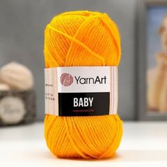 Пряжа "Baby" 100% акрил 150м/50гр (586 желтый) (5 шт) Yarn Art