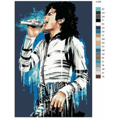 Картина по номерам U-245 "Майкл Джексон" 70x110 см Brushes Paints