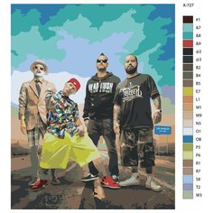 Картина по номерам X-727 "Рок-группа Limp Bizkit" 80x100 Brushes Paints