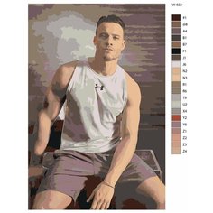 Картина по номерам W-632 "Турецкий актер Керем Бюрсин" 80x120 Brushes Paints
