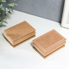 Шкатулка для декора из МДФ 9х6х3 см микс Россия