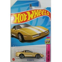 Машинка Hot Wheels коллекционная (оригинал) 84 CORVETTE золотистый HKG83