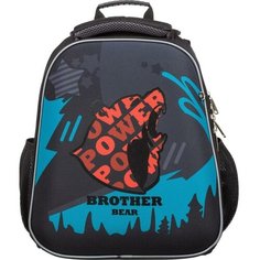Ранец ортопедический школьный №1 School для мальчика, Basic Brother bear, 2 отделения, эргономическая спинка