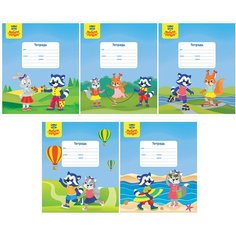 Тетрадь 12л, линия Мульти-Пульти "Приключения Енота" - 40 шт.