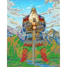 Вышивка бисером картины Святогор 30*38см Вышивочка