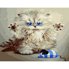 Картина по номерам Мохнатые лапки 40х50 см Hobby Home