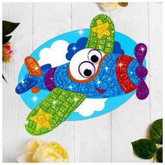 Мозаика стикерная форменная «Самолёт». Набор для творчества Школа талантов