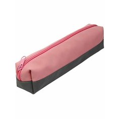Пенал-косметичка мягкая розовый И серый (ПН-9867) комбинир. материал Проф Пресс