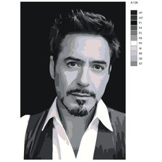 Картина по номерам X-139 "Роберт Дауни - младший" 40х60 Brushes Paints