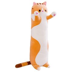 Мягкая игрушка Кот-батон 70 см / подушка обнимашка / антистресс, рыжий Ali Voter