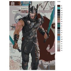 Картина по номерам Z-604 "Крис Хемсворт - Тор" 50х70 Brushes Paints