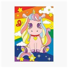 Картина по номерам «Единорожка» 20х28.5 см Школа талантов