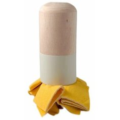 Декоративный тампон замшевая ткань с деревяной ручкой Stmdecor