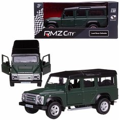 Машинка металлическая Uni-Fortune RMZ City 1:35 Land Rover Defender, инерционная, темно-зеленый мато