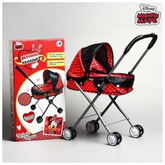 Коляска для кукол универсальная, прогулочная "Минни", металлический каркас, DISNEY Без бренда