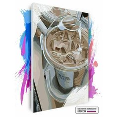 Картина по номерам на холсте Кофе эстетика, 60 х 90 см Красиво Красим