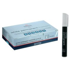 Маркер перманентный 3.0 мм Koh-I-Noor 3315, длина письма 350 м, картонная упаковка, белый./В упаковке шт: 10