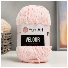 Пряжа "Velour" 100% микрополиэстер 170м/100г (866 бл. розовый)./В упаковке шт: 1 Yarn Art