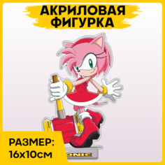Фигурка из акрила статуэтка Соник Sonic the Hedgehog 16x10см 1-я Наклейка