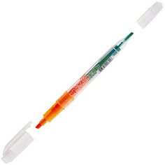 Текстовыделитель двухсторонний Crown "Multi Hi-Lighter Twin" оранжевый/зеленый, 3/2мм, 208940