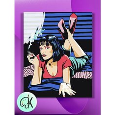 Картина по номерам на холсте Криминальное Чтиво, 30 х 40 см КУЛЬТУРА ЦВЕТА