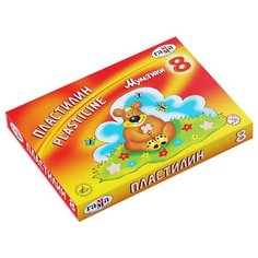 Пластилин ГАММА Мультики 8 цветов (280016/281016) 8 цв. Gamma
